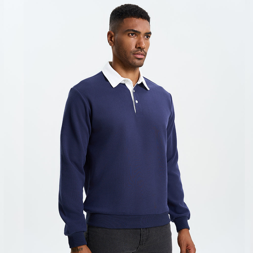 Sporty Polo Sweatshirt