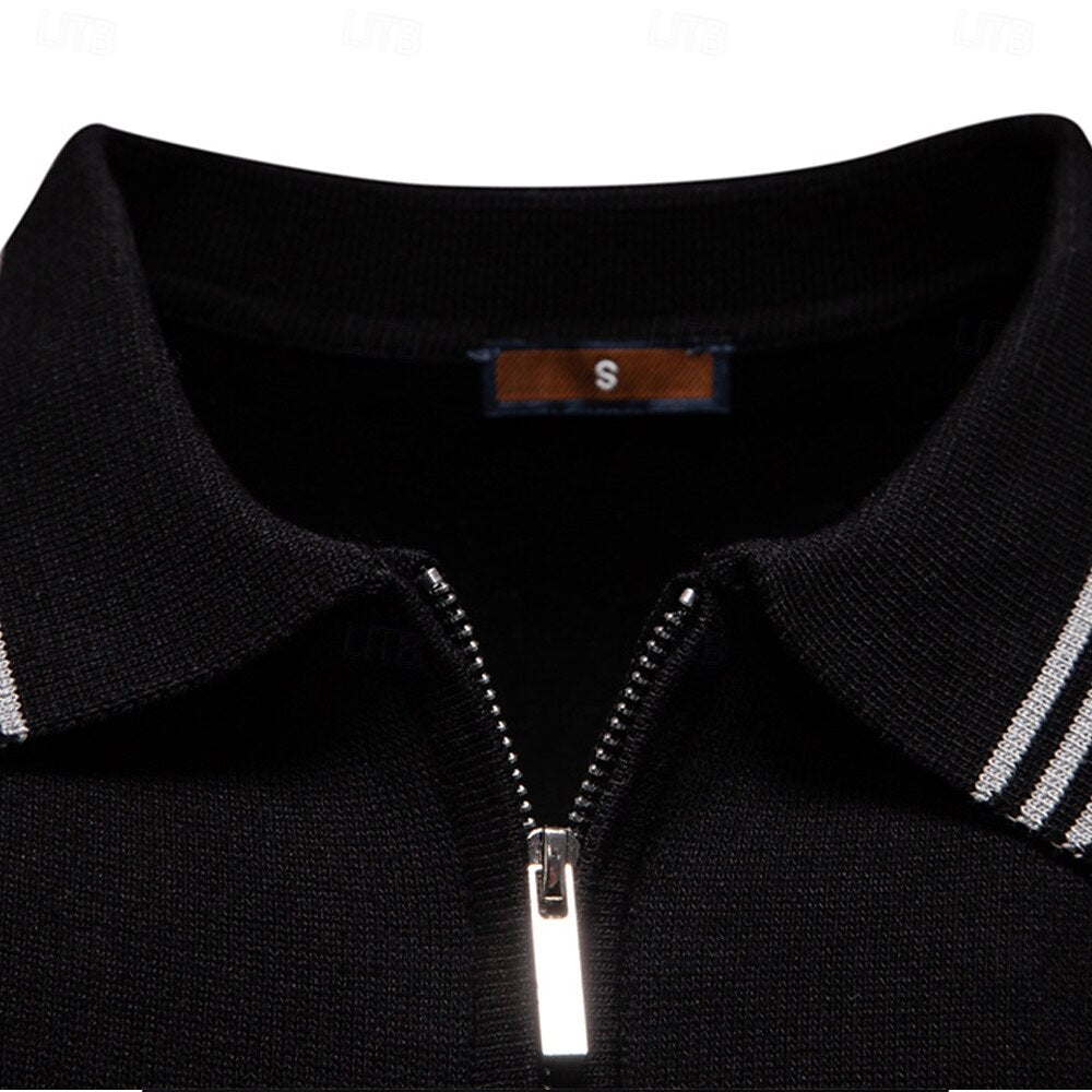 Quarter Zip Short Sleeve Polo