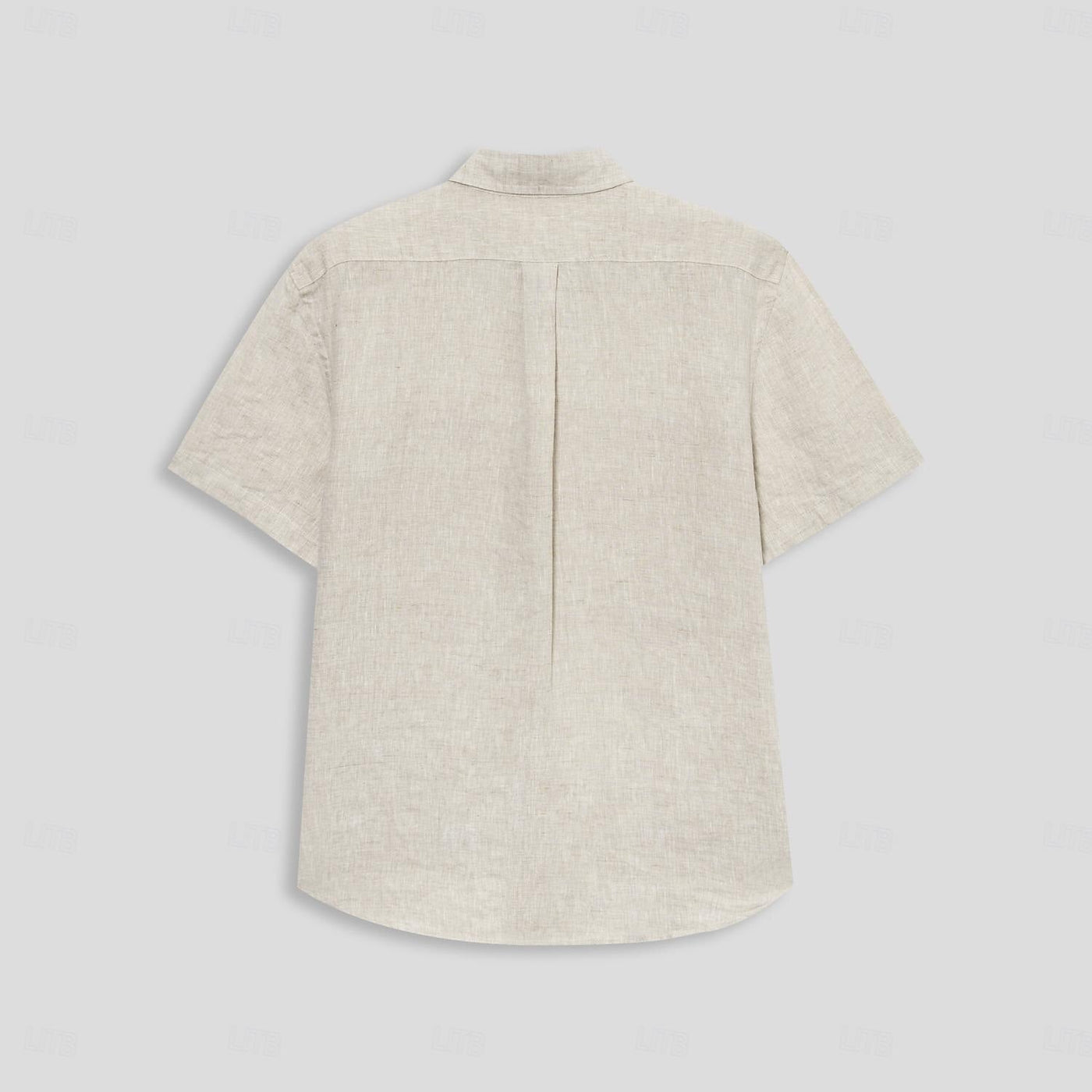 100% Linen Khaki Left Pocket Shirt