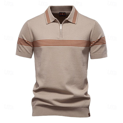 Quarter Zip Short Sleeve Polo