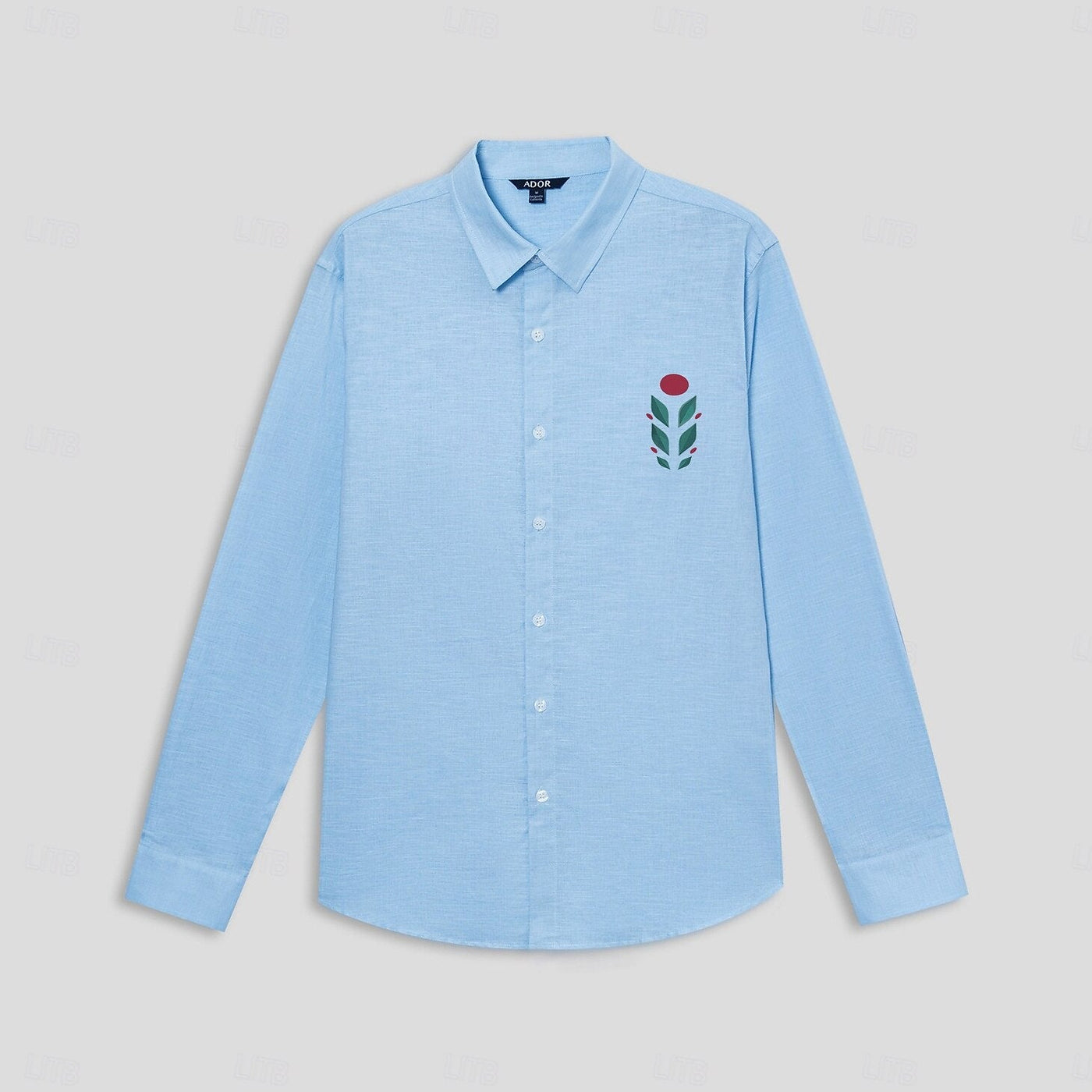 Cotton Linen Casual Floral Shirt