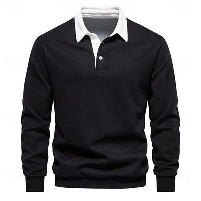 Sporty Polo Sweatshirt
